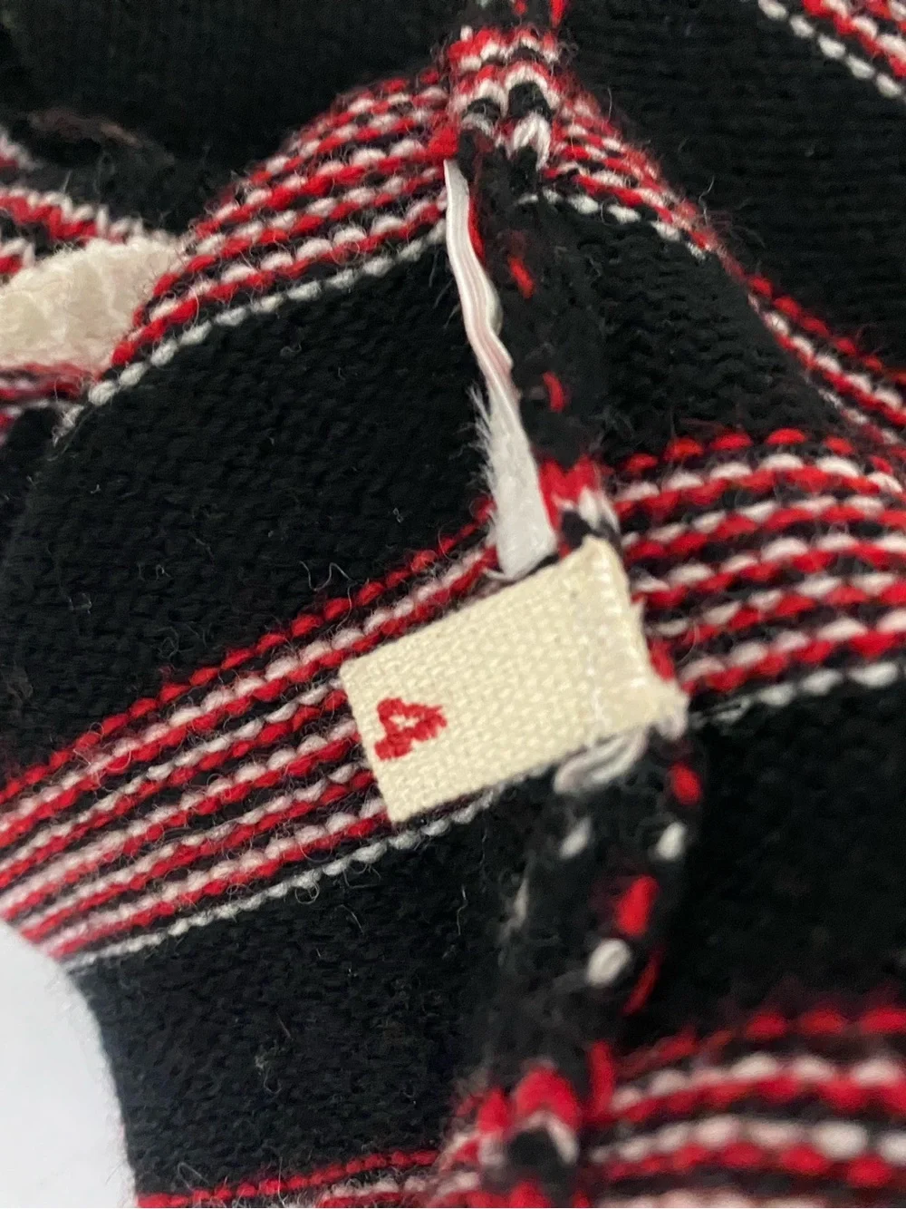 Marni Kids Intarsia Knit Logo Designer Black Red Striped Scalloped $569 Dress 4